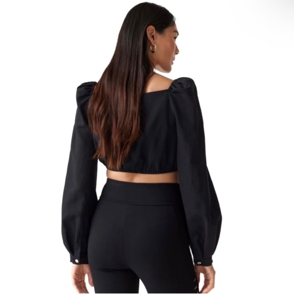& Other Stories Balloon Sleeve Crop Top - Picture 3 of 8